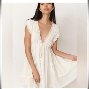 Free People White Mini Dress